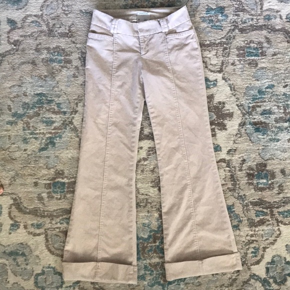 khaki flare pants